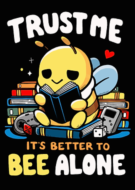 Cute Bee Reading Books