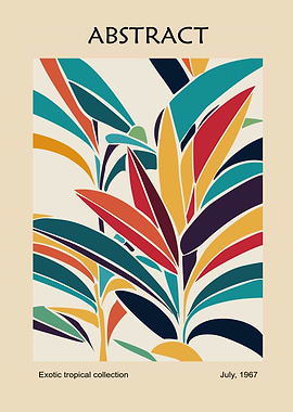 Abstract Tropical Plant Art