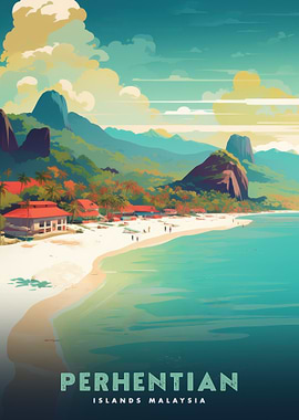 Perhentian Islands Malaysia Travel Poster