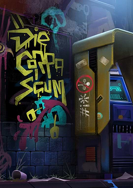 Cyberpunk 2600: Die Corpo Scum alley graffiti