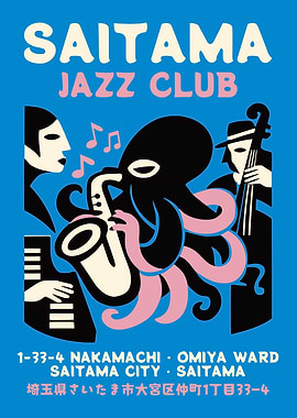 Saitama Jazz Club Octopus Poster