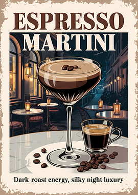 Espresso Martini Cocktail Poster