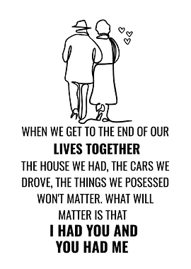 Couple at the end of life quote