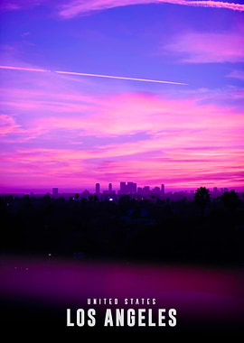 Los Angeles Skyline at Sunset