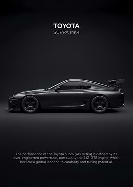 Toyota Supra Mk4 Dark Car