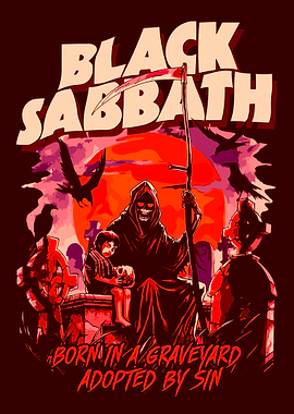 Black Sabbath Grim Reaper and Child