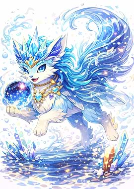 Magical Ice Fox Creature