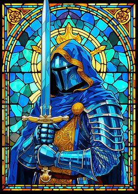 Holy Guardian in Stained Glass