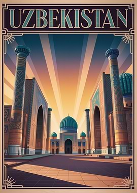 Uzbekistan Travel Poster