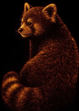 Sparkling Red Panda Portrait