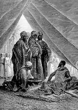 Godfrey Imposing Tribute on the Emirs Gustave Dore Crusades Engraving