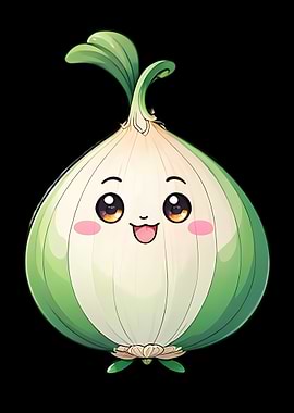 Cute Kawaii Onion Character