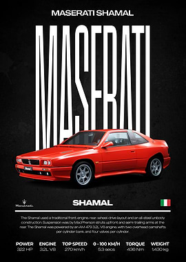 Maserati Shamal Poster