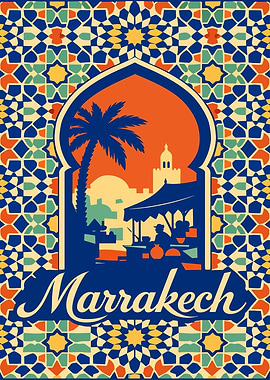 Marrakech Travel Poster