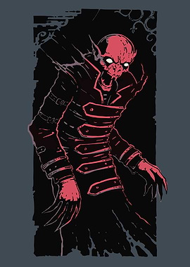 Gothic Vampire Monster Illustration