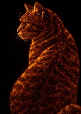 Sparkling Cat Portrait