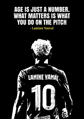 Lamine Yamal Quote and Silhouette