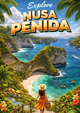 Explore Nusa Penida Travel Poster