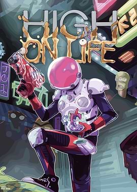 High On Life Character with Gun