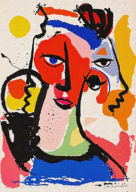 Abstract Fauvism Portrait