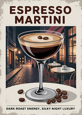 Espresso Martini Cocktail Poster