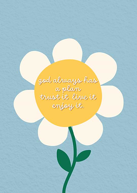 Inspirational Flower with Text