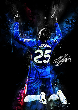 Football Player Caicedo Celebration