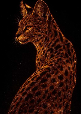 Sparkling Serval Portrait