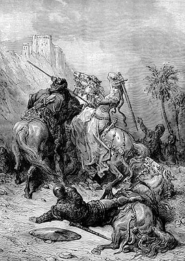 Florine of Burgundy Gustave Dore Crusades Engraving