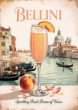 Bellini Cocktail in Venice