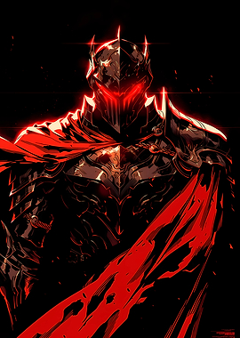Dark Knight with Red Cape