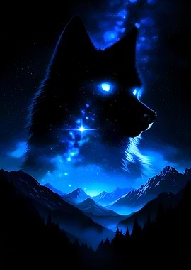 Wolf Spirit of the Stars