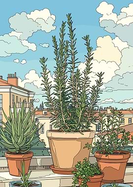 Balcony Garden with City View