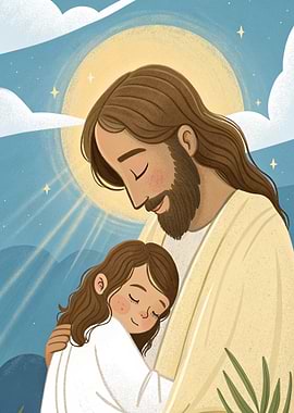Jesus Hugging a Child