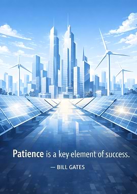 Futuristic City with Renewable Energy