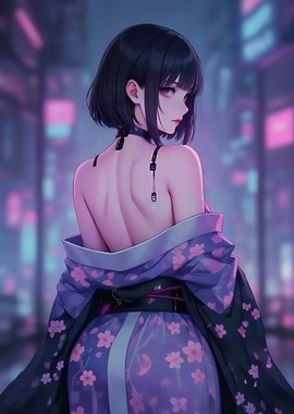 Anime Girl in Kimono