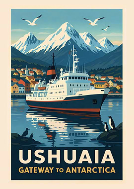 Ushuaia Gateway to Antarctica Poster