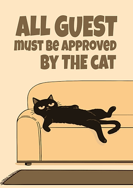 Cat Approved Guest Sign