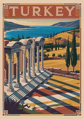 Vintage Turkey Travel Poster