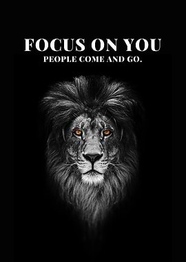 Lion with Inspirational Text
