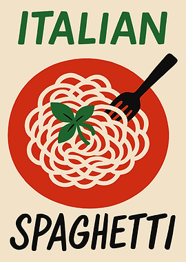 Italian Spaghetti Poster