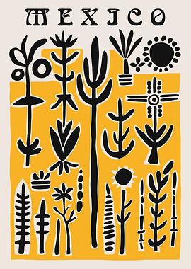 Mexico Desert Flora Poster