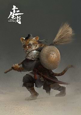 Chinese zodiac with tiger sio