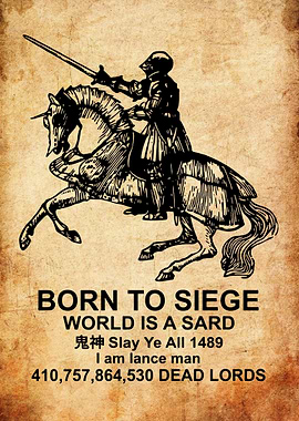 Knight on Horseback with Sword