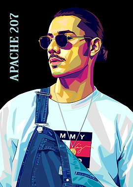 Pop Art Portrait of Apache 207