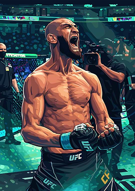UFC Fighter Khamzat Chimaev Roaring