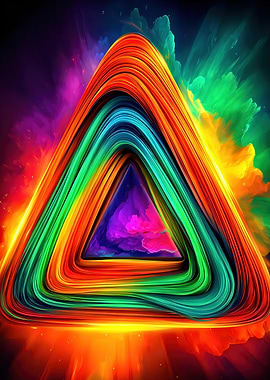 Abstract Rainbow Triangle Portal