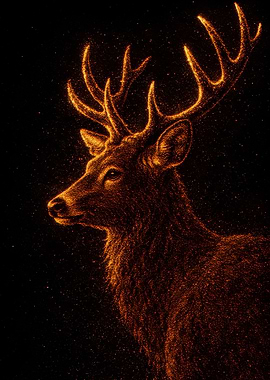 Golden Deer Portrait