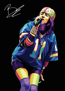 Billie Eilish Pop Art Portrait