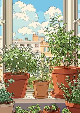 Window Garden with City View